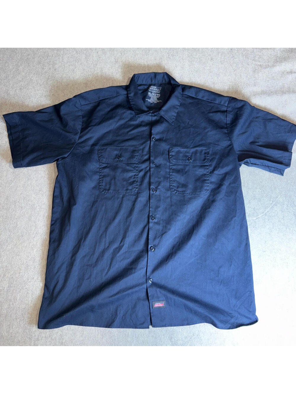 Genuine Dickies Temp Control Cooling Short Sleeve Work Shirt Men's XL Navy Blue